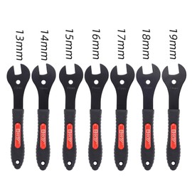 Bike Cone Wrench Set Tool,Bicycle Spanner,Durable Multi-Function,Carbon Steel,(13, 14, 15, 16, 17, 18, 19mm) Bicycle Wheel Hub Axle Nut Install Remover (7 Pieces (13,14,15,16,17,18,19mm))