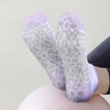 YUEDGE Pilates Socks for Women Size 6-9, Breathable White Cotton