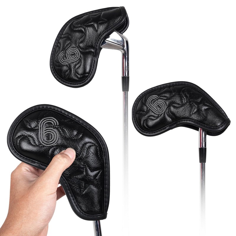 10ps/set Star Iron Headcover set Protector Velcro Closure For Right