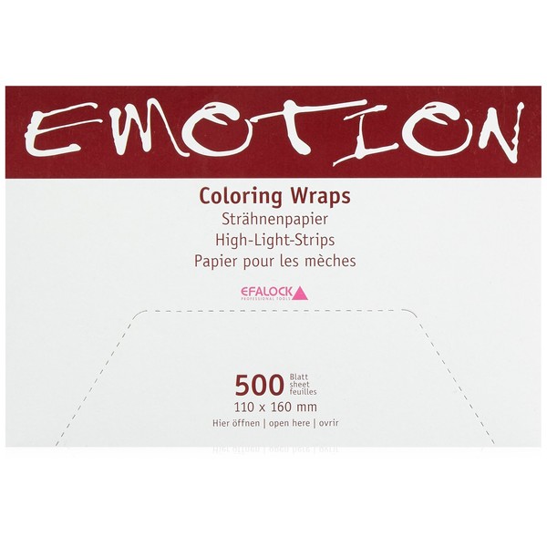 Efalock Colouring Wraps 500 Sheets, 160 mm Length x 110 mm Width, 0.41 kg