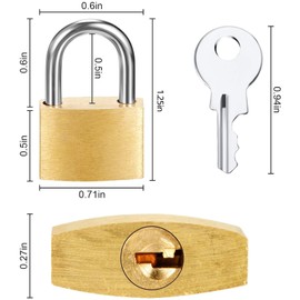 Hotop 32 Pieces Mini Padlock Small Solid Brass Locks 1.25 Inch with 3 Keys for Luggage Backpack Gym Suitcase and More