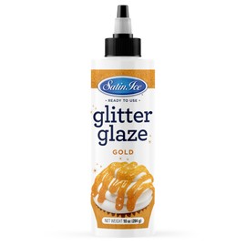 Satin Ice Gold Glitter Glaze - 10oz - Bottle