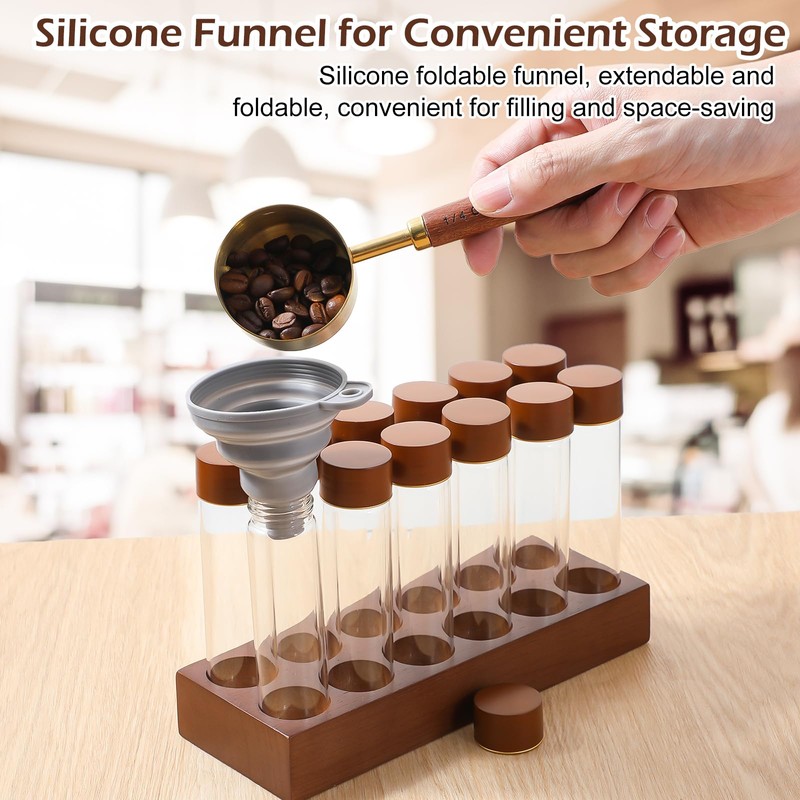 Aphumedc Coffee Bean Storage Canisters Set, 12 Pack Coffee Bean