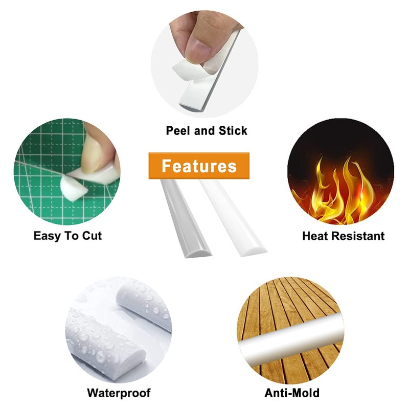 STICKGOO 10-Pack Peel and Stick Trim for Backsplash Tile Edge,