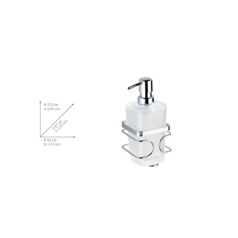 Wenko Premium 20416100 Soap Dispenser Stainless Steel / White 8.5
