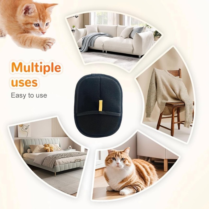 kinoco Pet Hair Remover Gloves for Cats & Dogs, Electrostatic