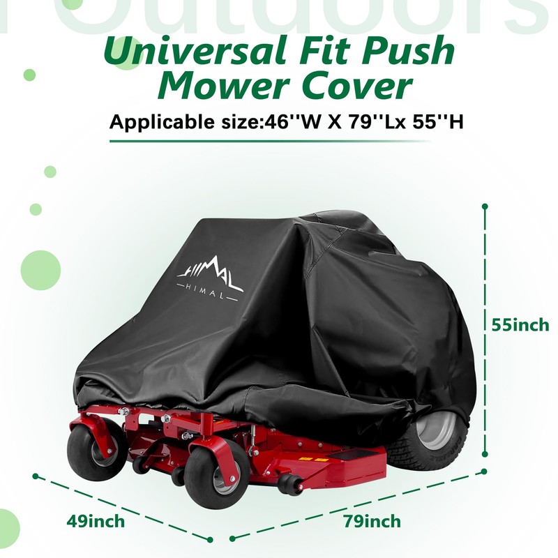 Himal Outdoors Zero-Turn Mower Cover, Heavy Duty 600D Polyester Oxford,