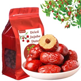 Premium Jujube Date 1LB/453g,Chinese Red Date Organic 100% Natural Sweet and Chewy Health Snack Dried Jujube for Snacking, Tea, Soup, Baking, or Oatmeal