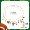 Football Earrings Necklace Set for Women Game Day Sport Lover