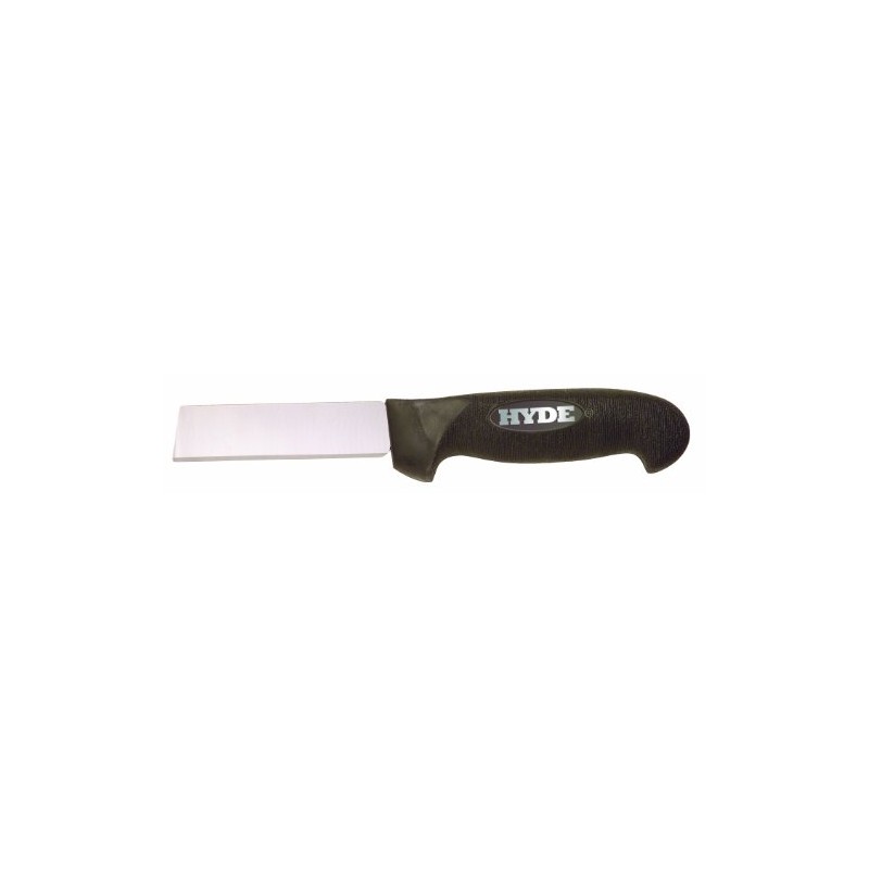 Hyde Tools 60102 4-Inch 15-Gauge Square-Point Knife, Black and Silver