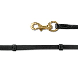 Waldhausen Island Reins with carabiner, black/brass
