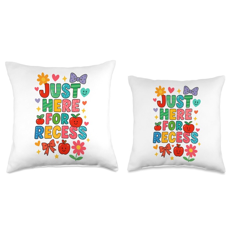 Recess Fun Just Here For Recess Funny School Kid Throw