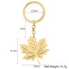 YAYAKO Stainless Steel Maple Leaf Keychain 18K Gold Leaf Gifts