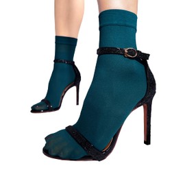 sofsy Opaque Socks 40 Denier Avocado One Size, Dark Teal