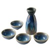 DOITOOL Sake Bottle Japanese Sake Set Ceramic Pot Japanese Cup
