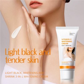 2PCS Achsel Aufhellungs Creme 60g，Vitamin C Aufhellende Creme, Whitening & Lighting Skin Cream, Knie, Ellbogen für Achselhöhlen, Ellbogen, Innere Oberschenkel, Knie und Körper