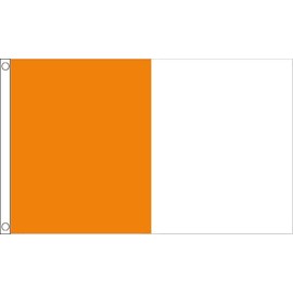Orange and White Irish County Small Flag - 3 x 2 FT - 100% Polyester With Eyelets Banner - FlagSuperstore