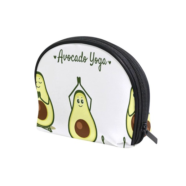 Avocado Man Do Yoga Different Actions Seamless On White Women