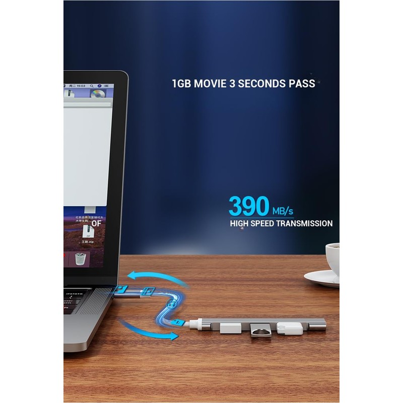 Generic USB C Hub Adapter with 4 USB 3.0 Ports