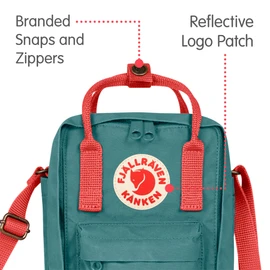 Fjallraven, Kanken Sling Crossbody Shoulder Bag for Everyday Use and Travel, Frost Green-Peach Pink