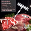 GOLD DEER 2PCS T-Handle Meat Boning Hook Stainless Steel T
