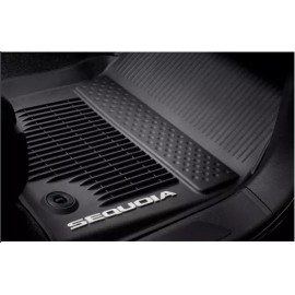 Toyota Genuine Toyota 2023 + Sequoia All Weather Black Rubber Floor Liners/Mats PT908-0