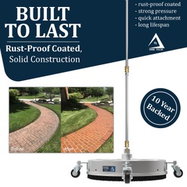 Pressure Washer Surface Cleaner 16.5-Inch, Power Washer Attachment with 1/4 Quick Connect, High Pressure Rotating Surface Cleaner for Concrete, Driveway, Deck, Patio, Stainless Steel, 2000-4000 PSI