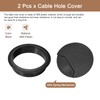 uxcell 2Pcs Cable Hole Cover 3 Inch/80 mm ABS Desk