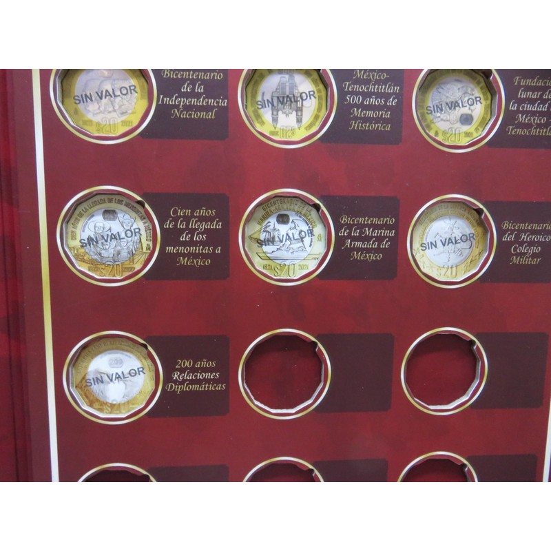 Numart Album para Monedas DE 20 Pesos Y Billete BICENTENARIO