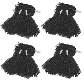 PUZINE 12 Pack Cheerleading Pom Poms with Baton Handle for Team Spirit Sports Dance Cheering Kids Adults