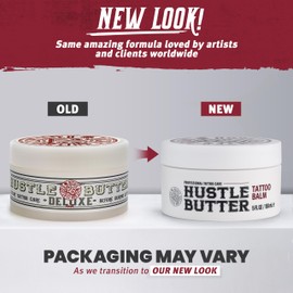 Hustle Butter Deluxe Hustle Butter Tattoo Aftercare 5oz Tattoo Balm, Heals + Protects New Tattoos and Rejuvenates Older Tattoos - 100% Vegan Tattoo Cream No-Petroleum