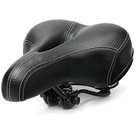 Bike Seat Comfort Saddle Dual Spring Designed with Memory Foam Breathable Soft Bicycle Cushion (Black)