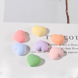 Ponko Macaron Color Magnets for Refrigerators, Set of 14 (4 Types x 7 Colors), Round Star Shape, Flower, Heart Shape, Strong Magnet, Interior Decoration, Cute, Stylish, Gift, Whiteboard, Memo Fixing