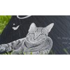 Chrisck Design Animal Gravestone Memorial Stone Made of Slate, 30