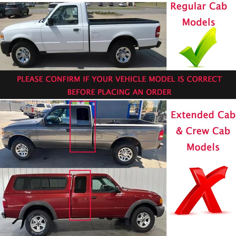 1Pair Upgraded Roof Molding Compatible with for Ford Ranger 1998-2011