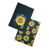 RHS Sunflower Set of 2 Tea Towels - Navy