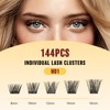 QUEWEL DIY Lash Extension Kit 144 Pcs, Lash-Clusters Bond and