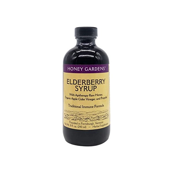 Honey Garden APIARIES Apitherapy Honey Elderberry Extract, 8 FZ