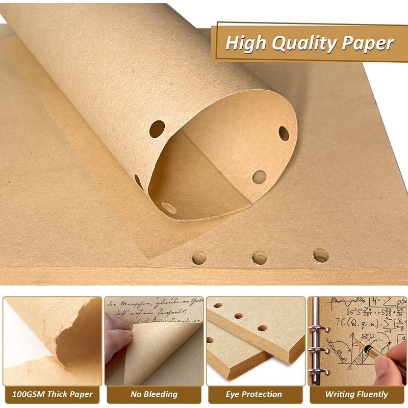 Aomiduo Refillable A5 Paper Lined, Refill Paper 100 Sheets 6