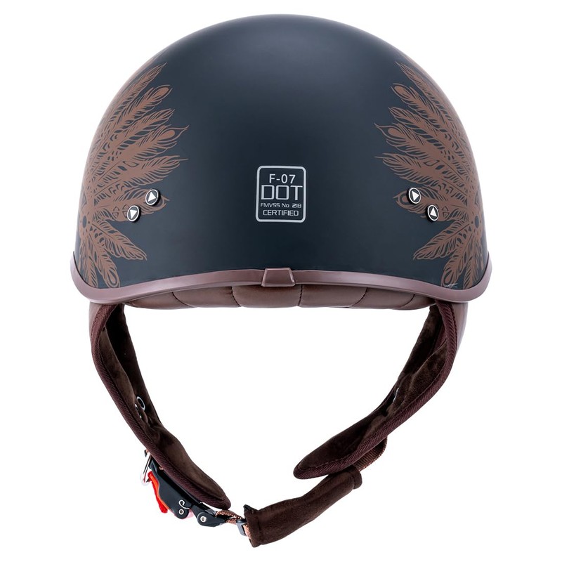 JQF Gear Retro Motorcycle Helmets for Men Women Open Face