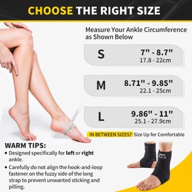 CAMBIVO Ankle Brace, Ankle Support with Side Stabiliser, Adjustable Ankle Brace, Orthosis Ankle for Sprains, Plantar Fasciitis, Foot Bandage for Sports Everyday Use