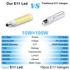 TRIJZHOU E11 10W LED Bulbs, JDE11 120V 100W Halogen Equivalent