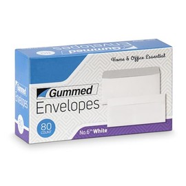 SteadMax 80 Pack #6 3/4 Gummed Flap, Business Envelopes for Mailing, Home and Office, 3-5/8 x 6-1/2 Inches (Pack of 80)
