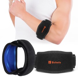Bchois Adjustable Elbow brace for Tendonitis,Elbow support With Compression PadTennis Elbow, Golfer’s Elbow, Bursitis, Elbow Sprains, Arthritis, Comfortable Golfers Elbow Straps Blue,for Women Men,1 Pair