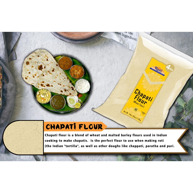 Rani Chapati Flour (100% Pure Whole Wheat Atta), For Making