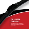 Sixity 16" Frameless XTS Windshield Wiper Blades - Front Rear