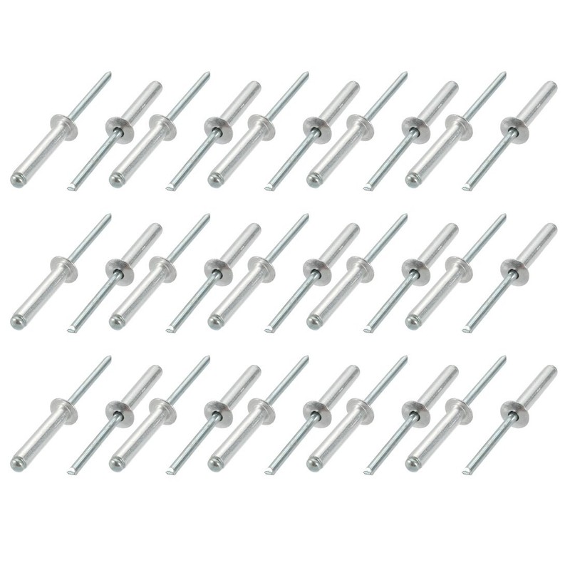 sourcing map Aluminum/Steel Open End Blind Rivets 5 mm x