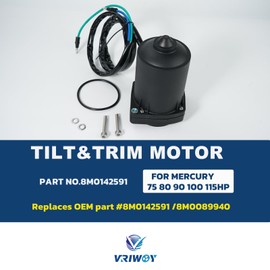 Tilt Trim Motor 8M0142591 / 8M0089940 Replacement – Fits Mercury Mariner Outboard 75HP 80HP 90HP 100HP 115HP EFI 4-Stroke Engines