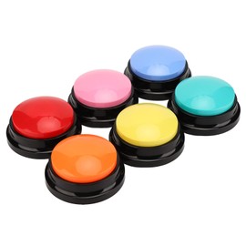 Talking Sound Buttons for Dogs, 6 Pieces, 30 Seconds Recording Game, Talk Button, Dog Communication Button, Cat Sound Button, Pet Buzzer for Pet Training