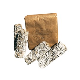 LAMARE - California White Sage Apiana for Burning - 100% Artisanal and Sustainably Harvested - Ideal for Cleansing and Energetic Rituals - Pack of 4 Units